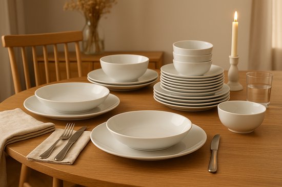 Luzzo® Serviesset met - delig - Wit