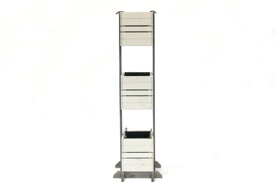 Westmann Maja Houten Plantenbak Pilaar 50x50x170 cm - Grijs