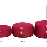 Ecoyogi meditatiekussen rond - hoog (18-20cm)