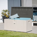 Lifetime® Kunststof Kussenbox 570 ltr - Tuinkist 72x151x69cm - Grijs