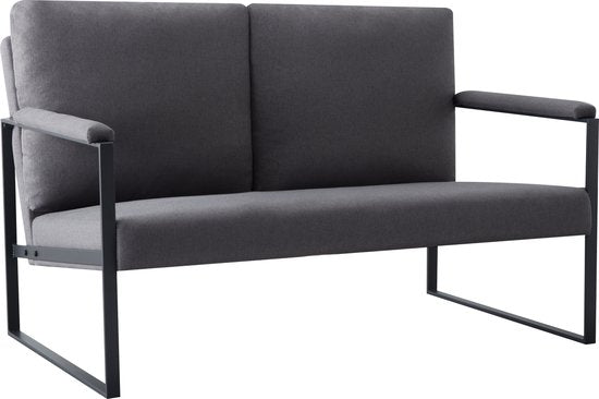 Zitbank voor 2 Personen - Grijs - 125 x 80 x 77 cm - Loveseat - Stijlvol en Comfortabel voor Elk Interieur