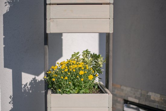 Westmann Maja Houten Plantenbak Pilaar 50x50x170 cm - Grijs