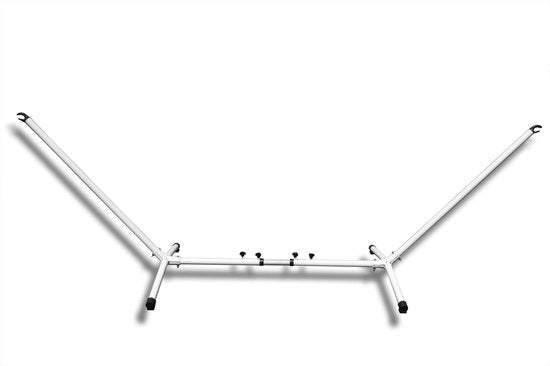 Stevige Hangmatstandaard - Wit - Staal - Afmeting: 280-340x105cm - 150kg draadvermogen