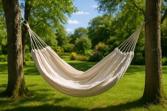 4gardenz canvas Hangmat 200x150cm -Totale 320cm