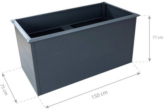 Westmann - WMHPS771510 - Plantenbak - Bloembak - Tuin Hochbeed - 75 x 77 x 150 cm