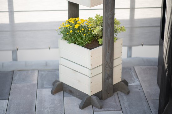 Westmann Maja Houten Plantenbak Pilaar 50x50x170 cm - Grijs