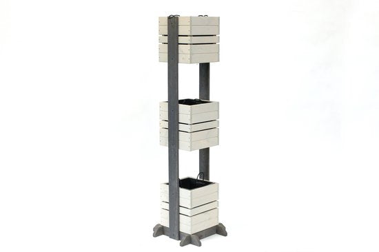 Westmann Maja Houten Plantenbak Pilaar 50x50x170 cm - Grijs