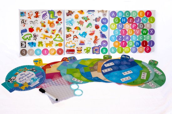 DMG Supply Alfabet Speelboek - Engelstalig Busy Book - Montessori Speelgoed - Educatief Speelgoed - Letters en Dieren