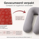 Zwangerschapskussen XXL – U-vorm Voedingskussen & Zijslaperkussen – Lichaamskussen voor Zwangeren – Ondersteuning voor Rug, Buik, Benen & Heupen – Slaapkussen – Grijs