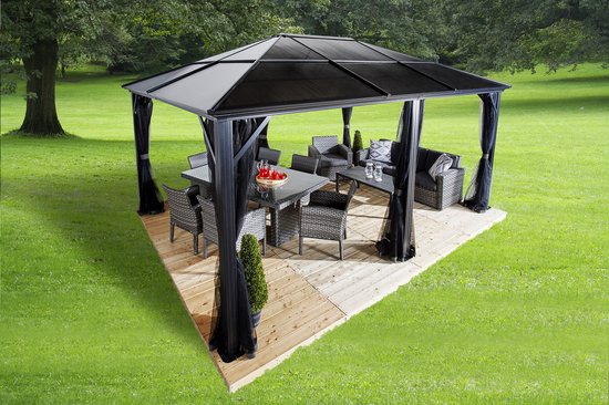 Sojag Aluminium paviljoen Meridien - met klamboe 365x485x270 cm