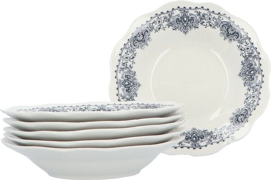 Serviesset Cottage 6 persoons - Klassiek Servies Porselein 18-delig
