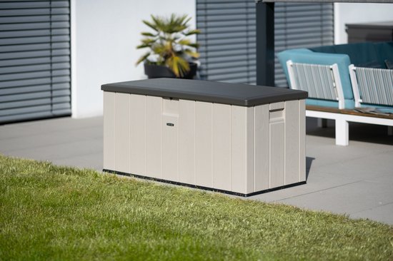 Lifetime® Kunststof Kussenbox 570 ltr - Tuinkist 72x151x69cm - Grijs