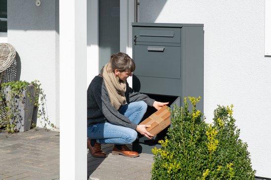 Westmann Pakketbrievenbus met los Postvak - Staande Pakketbox - Antraciet