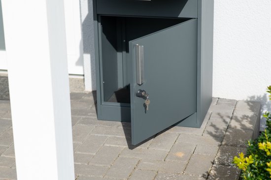 Westmann Pakketbrievenbus met los Postvak - Staande Pakketbox - Antraciet