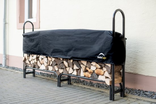 ShelterLogic® - HaardHout Houtopslag met Hoes - Brandhoutrek