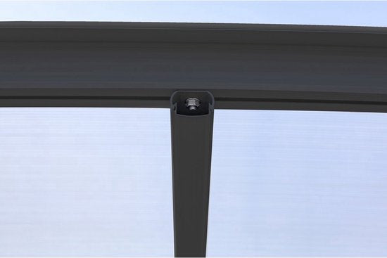 Westmann Aluminium carport met rond dak model Bergen - Antraciet - 505x300x220cm