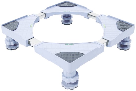 Verstelbare Wasmachine Verhoger – Stabiele en Universele Ondersteuning voor Wasmachines & Drogers – Verhoogt tot 11 cm – Antislip & Geluiddempend