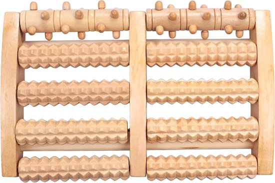 Houten Voetroller - 27 x 17 x 5 cm - Voetmassage Roller Apparaat - Voet Massage Roller