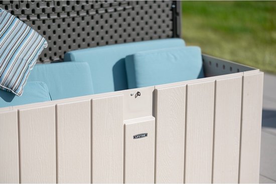 Lifetime® Kunststof Kussenbox 570 ltr - Tuinkist 72x151x69cm - Grijs