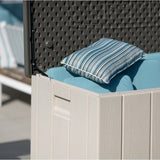 Lifetime® Kunststof Kussenbox 570 ltr - Tuinkist 72x151x69cm - Grijs