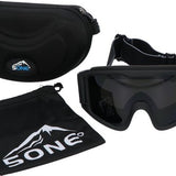 5one® Alpine 4 Black Skibril met anti-condens en bewaarcase - UV 400
