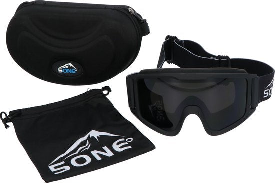 5one® Alpine 4 Black Skibril met anti-condens en bewaarcase - UV 400