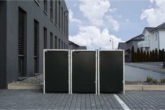 Hide® Containerombouw 3 afvalcontainers HD04401 zwart- Kliko ombouw