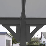 Westmann Aluminium carport met rond dak model Bergen - Antraciet - 505x300x220cm
