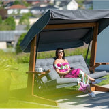 Vadi Concept - Sia 2400A Luxe Schommelbank ( iroko hout)