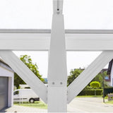 Westmann Aluminium carport met plat dak Helsinki - Wit - 503x305x232cm
