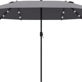 4goodz Duo-parasol 460x270 - brede XL parasol - Donkergrijs
