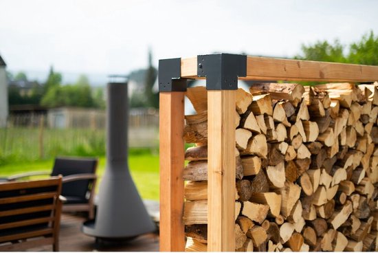 Westmann HaardHout Houtopslag Houtrek WMKR3030 - Brandhoutrek 198x40x180 cm