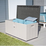 Lifetime® Kunststof Kussenbox 570 ltr - Tuinkist 72x151x69cm - Grijs