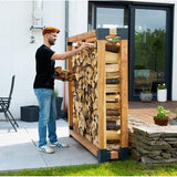 Westmann HaardHout Houtopslag Houtrek WMKR3030 - Brandhoutrek 198x40x180 cm
