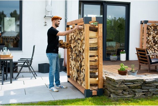 Westmann HaardHout Houtopslag Houtrek WMKR3030 - Brandhoutrek 198x40x180 cm