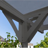 Westmann Aluminium carport met plat dak Helsinki - Antraciet - 503x305x232cm