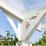 Westmann Aluminium carport met plat dak Helsinki - Wit - 503x305x232cm