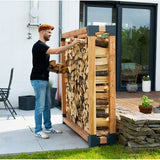Westmann HaardHout Houtopslag Houtrek WMKR3030 - Brandhoutrek 198x40x180 cm
