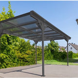 Westmann Aluminium carport met plat dak Helsinki - Antraciet - 503x305x232cm