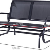4goodz Tuinbank Schommelbank 2-Zits - max. 200 kg - Zwart