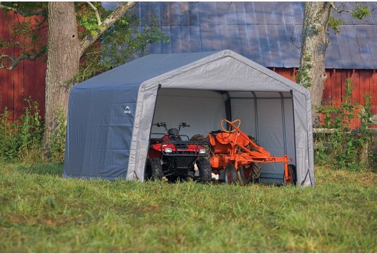 ShelterLogic® Opslagtent SL70443 - 370x370x260 cm - Grijs