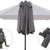 4goodz Duo-parasol 460x270 - brede XL parasol - Donkergrijs