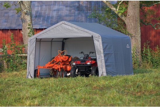 ShelterLogic® Opslagtent SL70443 - 370x370x260 cm - Grijs
