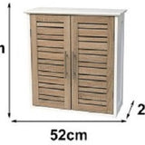 4goodz Wandkast Badkamer MDF Stockholm 52x22x55cm - wit/bruin