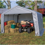 ShelterLogic® Opslagtent SL70443 - 370x370x260 cm - Grijs