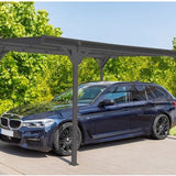 Westmann Aluminium carport met plat dak Helsinki - Antraciet - 503x305x232cm