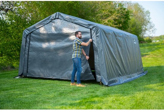 ShelterLogic® Opslagtent SL62697 - 490x370x260 cm - Grijs
