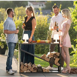Westmann® Haardhout rek Hugo - 35x115x80cm - Houtopslag buiten - Zwart