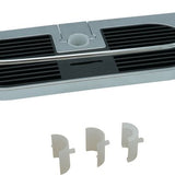 4Goodz zwart chromen doucheplank voor douchestang 30x12x5cm