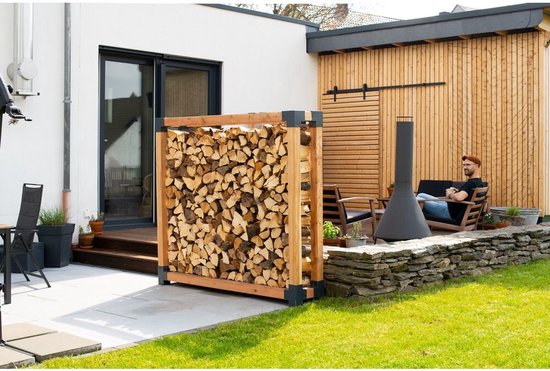 Westmann HaardHout Houtopslag Houtrek WMKR3030 - Brandhoutrek 198x40x180 cm